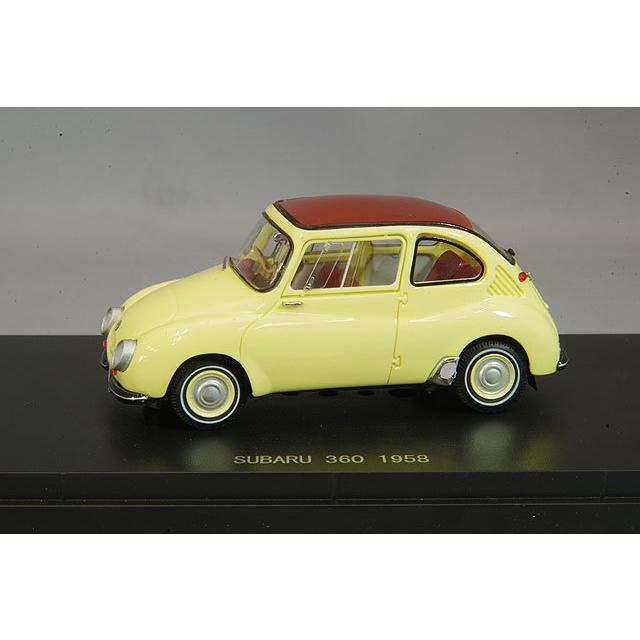 即納在庫品 ミニカー/完成品 エブロ 1/43 スバル 360 1958 アイボリー レジン製