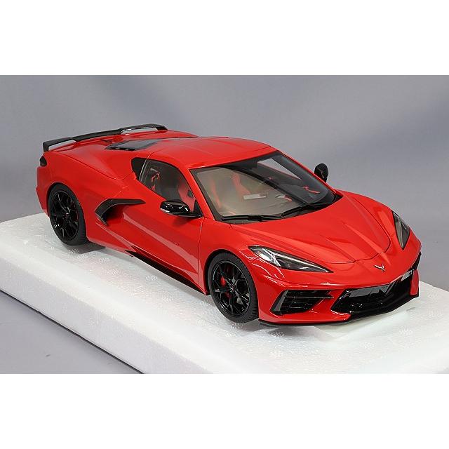 シボレー コルベット ミニカー 赤 オートアート コンポジット 1/18 シボレー コルベット C8 スティング