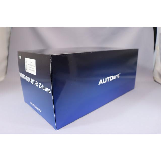 オートアート　R34Zチューン カーボンボンネット AUTOart 1/18 ニスモ R34 GT-R Z-tune （ベイサイドブルー
