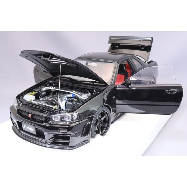 オートアート コンポジット 1/18 ニスモ R34 GT-R Z-tune ブラックパール｜kidbox｜04