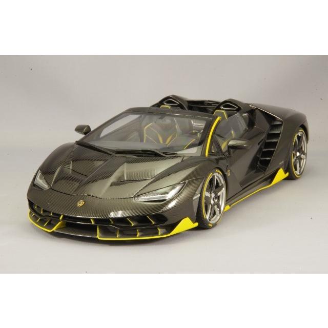 オートアート コンポジット 1/18 ランボルギーニ チェンテナリオ ロードスター カーボンブラック/イエローアクセント