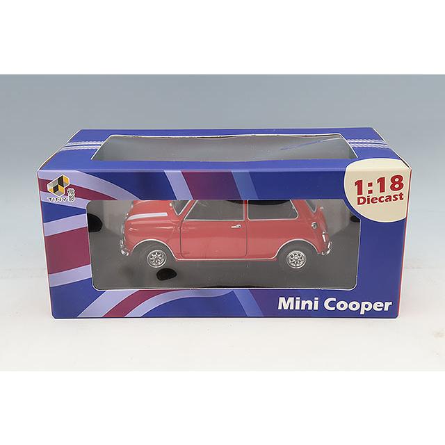 Tiny 1/18 ミニクーパー レッド ユニオンジャック ルーフ : キッド
