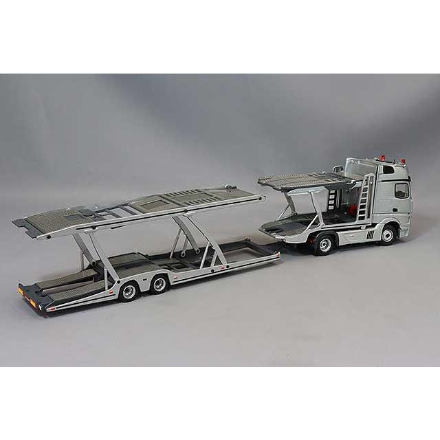 1:64 メルセデス・アクトロス ダブルデッキ輸送トレーラー 合金