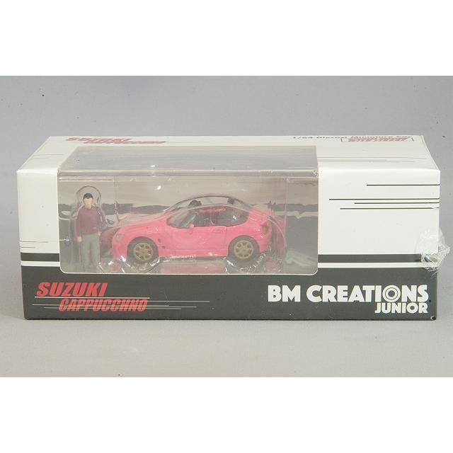 ミニカー/完成品 BM CREATIONS 1/64 スズキ カプチーノ 1998 カスタム ID ピンク 右ハンドル フィギュア付｜kidbox