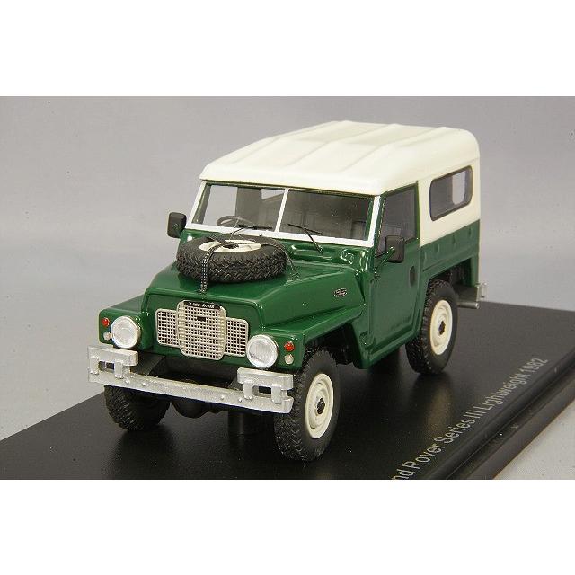 ミニカー/完成品 BoS Models 1/43 ランド ローバー シリーズ III ライトウエイト 1982 右ハンドル マットダークグリーン/ホワイト