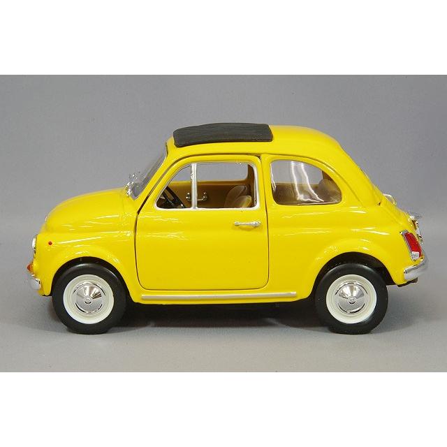 ミニカー/完成品 ブラゴ 1/21 フィアット 500F 1965 イエロー 再入荷