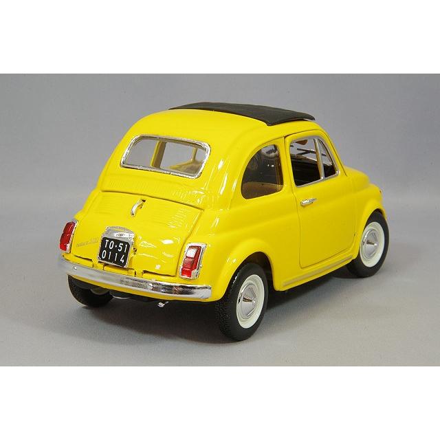 ミニカー/完成品 ブラゴ 1/21 フィアット 500F 1965 イエロー 再入荷