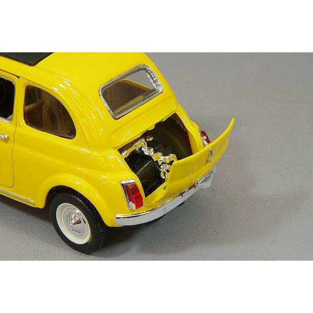ミニカー/完成品 ブラゴ 1/21 フィアット 500F 1965 イエロー 再入荷