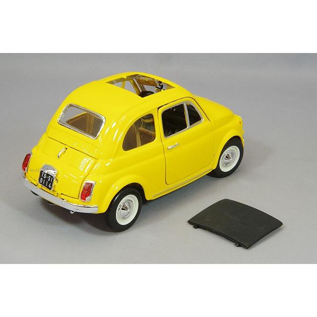 ミニカー/完成品 ブラゴ 1/21 フィアット 500F 1965 イエロー 再入荷