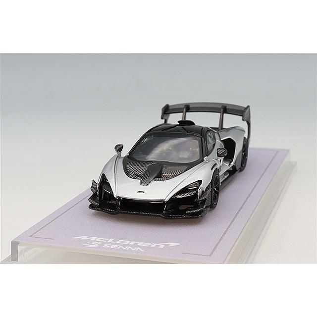 CMモデル 1/64 マクラーレン セナ GTR メタリックシルバーグレー