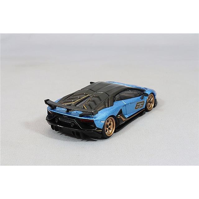 D MODEL 1/64 ランボルギーニ アヴェンタドール SVJ 63 ブルーエーギル