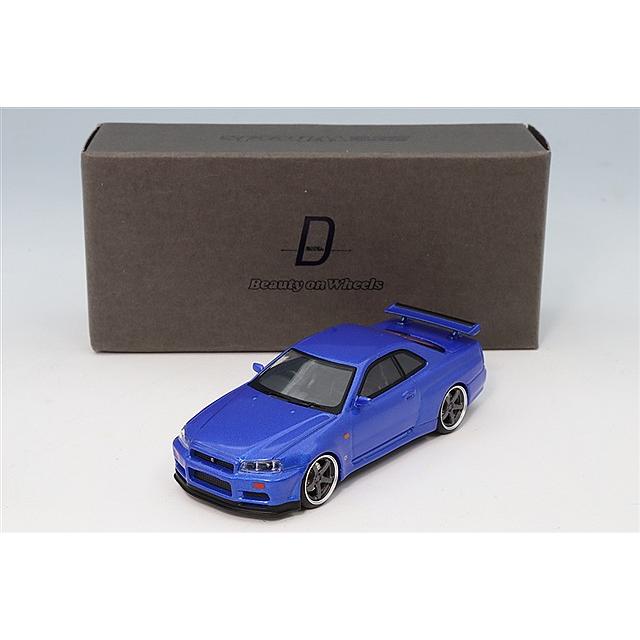 D MODEL 1/64 日産 スカイライン R34 GT-R ブルー : キッドボックス