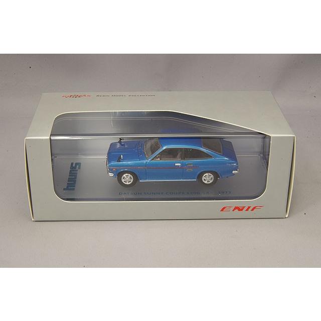 ミニカー/完成品 ENIF 1/43 日産 サニー 1200 GX5 クーペ 1972年型 ブルーメタリックの画像