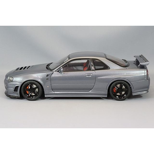 MOTORHELIX 1/18 日産 スカイライン GT-R R34 ニスモ CRS VER. ガンメタリック ディスプレイエンジン付｜kidbox｜02