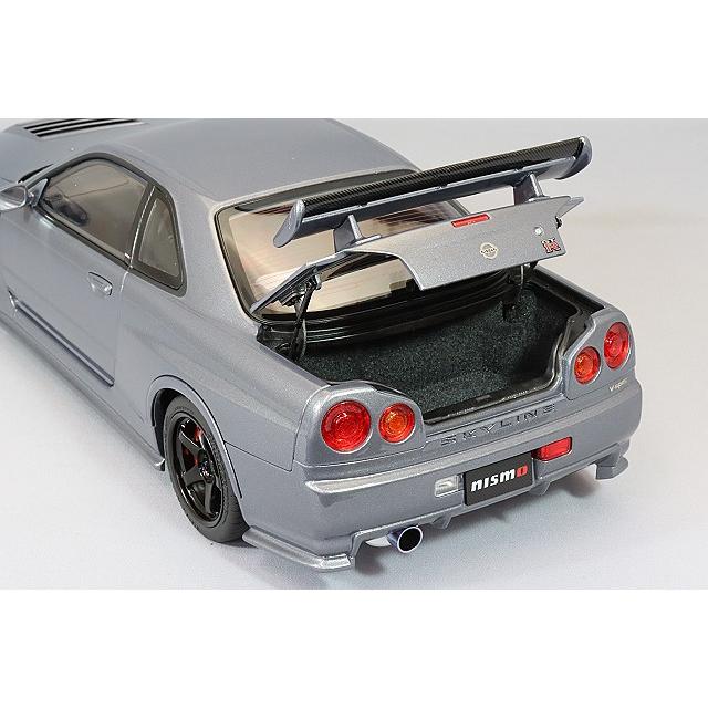 MOTORHELIX 1/18 日産 スカイライン GT-R R34 ニスモ CRS VER. ガンメタリック ディスプレイエンジン付｜kidbox｜04