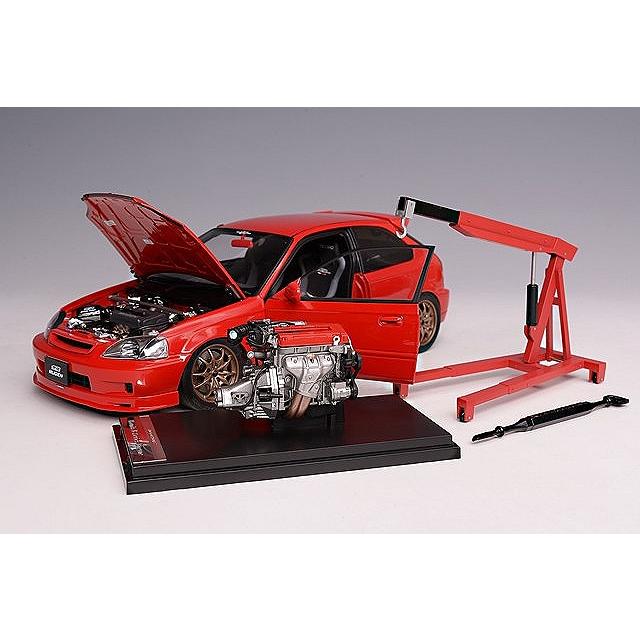 MOTORHELIX 1/18 ホンダ シビック タイプR (EK9) 無限 ミラノレッド
