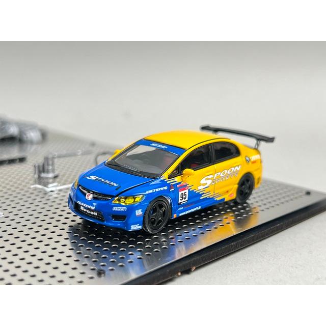 MOTORHELIX 1/64 ホンダ シビック タイプR (FD2) & 1/18 Kシリーズ
