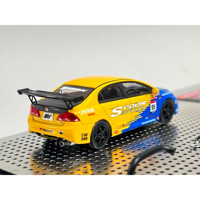 MOTORHELIX 1/64 ホンダ シビック タイプR (FD2) & 1/18 Kシリーズ