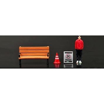 収蔵家 1/64 街角ミニジオラマ001 階段＆レンガウォール : キッド