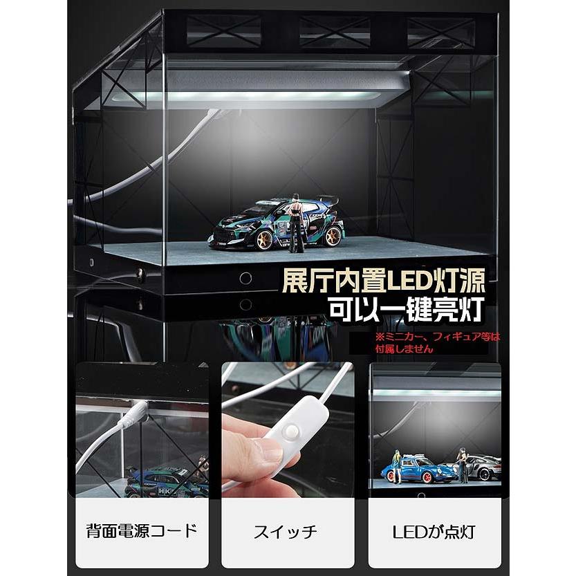 収蔵家　ガレージ　6点セット　1:64 LEDライト付 ガレージ　ショールーム 収蔵家 ガレージ 6点セット 1:64 LEDライト付 ガレージ ショールーム