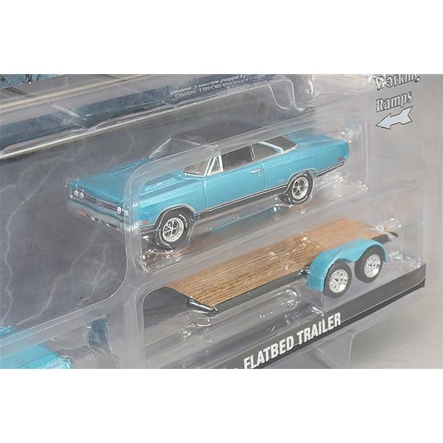 グリーンライト 1/64 1969 プリムス GTX & 1967 ダッジ D-200 フラット
