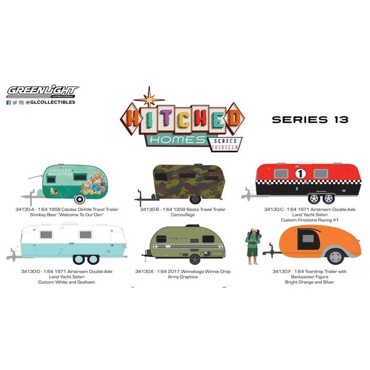 ミニカー/完成品 グリーンライト 1/64 Hitched Homes シリーズ13 1BOX
