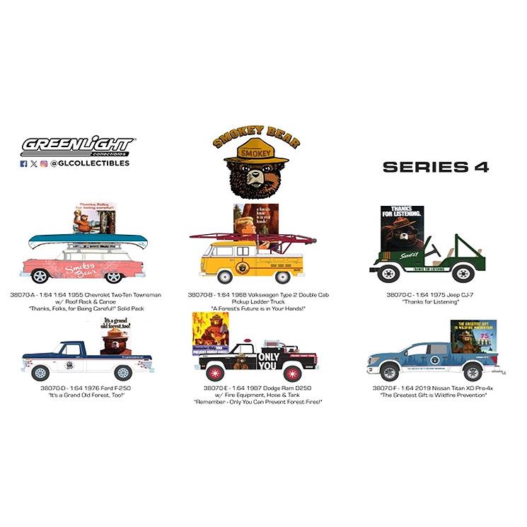 グリーンライト 1/64 スモーキーベアー シリーズ4 1BOX 6台入 : キッド