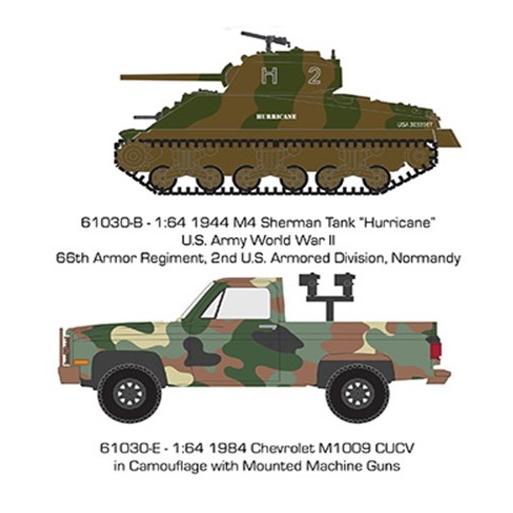 ミニカー/完成品 グリーンライト 1/64 Battalion 64 シリーズ 3 1BOX6