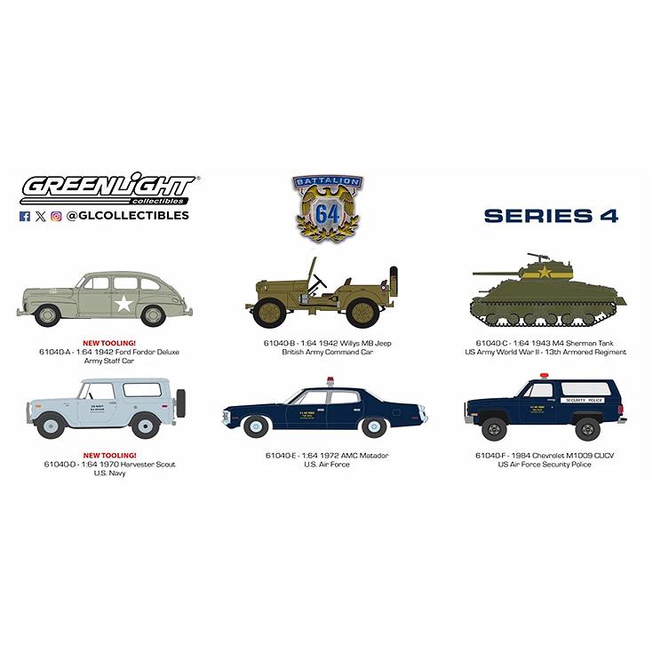 グリーンライト 1/64 Battalion 64 シリーズ4 1BOX 6台入 : キッド