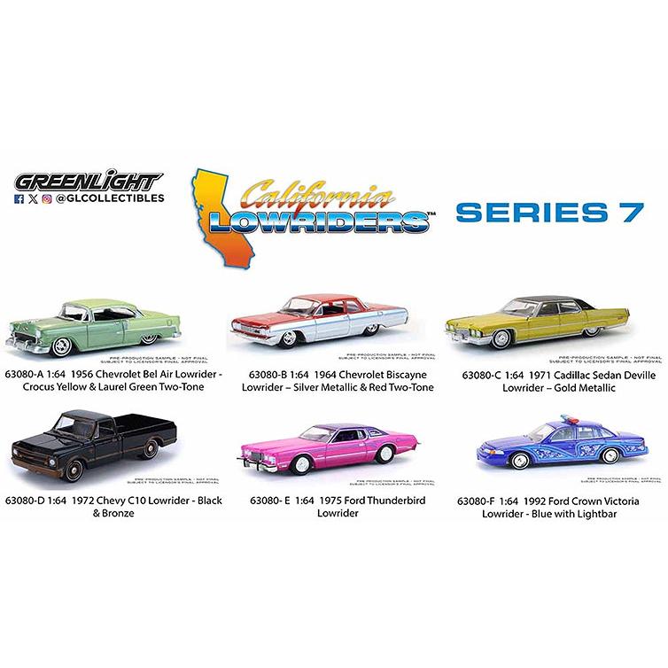 グリーンライト 1/64 カリフォルニア ローライダー シリーズ7 1BOX 6台