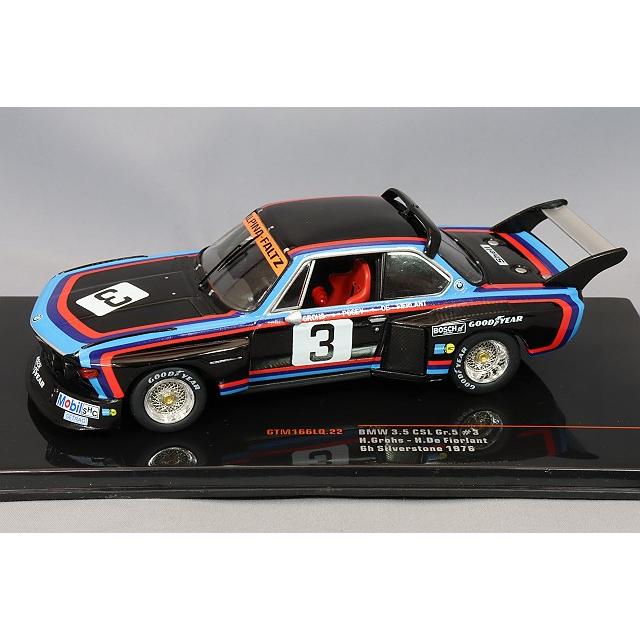 BMW CSL 1976 チャンピオンシッププロダクションションミニカー イクソ 1/43 BMW 3.5 CSL Gr.5 1976 シルバーストーン6H 4位 #3