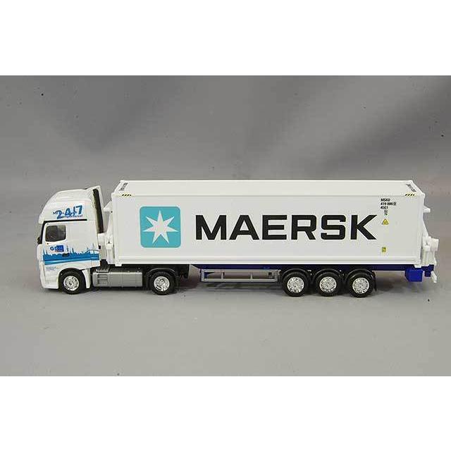 ミニカー/完成品 ヘルパ 1/87 メルセデスベンツ アクトロス ギガスペース Hammar コンテナサイドローダートレーラー "GDH / Maersk"｜kidbox｜02