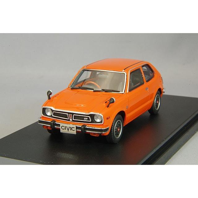 ミニカー/完成品 ハイストーリー 1/43 ホンダ シビック RS 1974 オレンジ