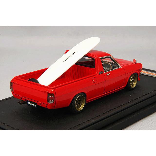 【宮沢模型流通限定】 イグニッションモデル 1/43 日産 サニー トラック ロング (B121)　ブライトレッド/RSワタナベ14インチ(ブロンズ)｜kidbox｜03