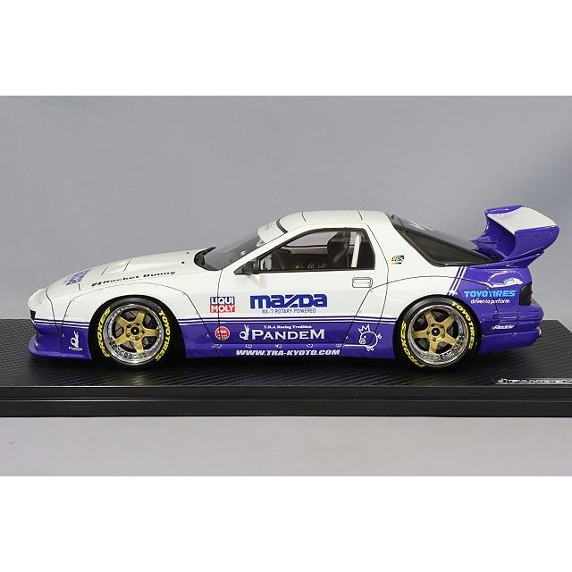 イグニッションモデル 1/18 パンデム RX-7 (FC3S) ホワイト/パープル/WORKエモーションタイプ18インチ(ポリッシュ/ガンメタ) |  | 01