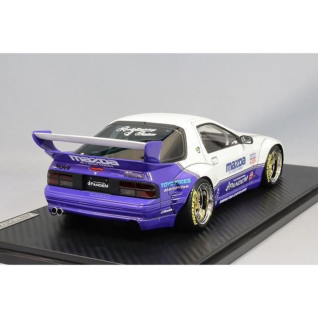 イグニッションモデル 1/18 パンデム RX-7 (FC3S) ホワイト/パープル/WORKエモーションタイプ18インチ(ポリッシュ/ガンメタ) |  | 02