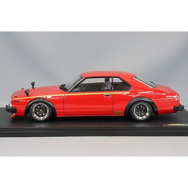 イグニッションモデル 1/18 日産 スカイライン 2000 Turbo GT-ES (C211) レッド/RSワタナベ15インチ(ポリッシュ/ガンメタ) |  | 01