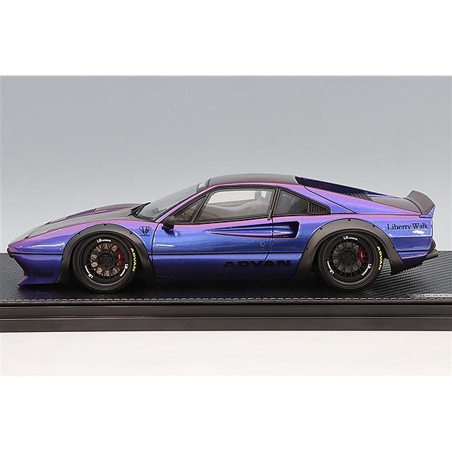 リバティウォーク ミニカー イグニッションモデル 1/18 LB-WORKS 308 パープルメタリック/LD97 LD