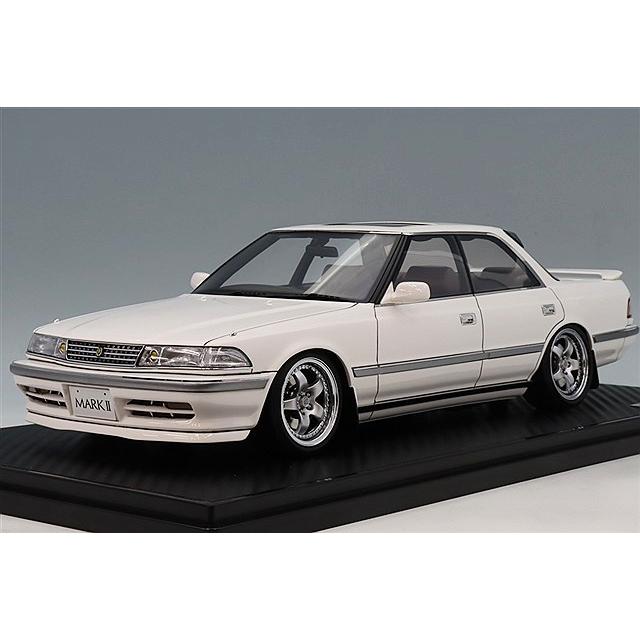 イグニッションモデル 1/18 トヨタ マークII 2.5 グランデ リミテッド (GX81) ホワイト/シュテルン シュミーデタイプ17インチ | 
