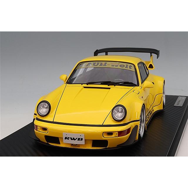 イグニッションモデル 1/18 RWB 964 イエロー/WORK M1タイプ18インチ(ポリッシュ/ガンメタリック) | 
