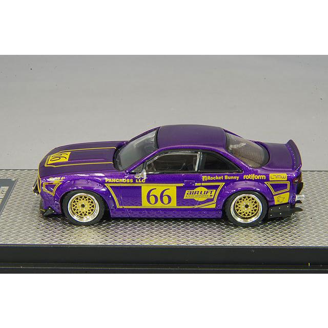 ミニカー/完成品 イノモデル 1/64 日産 シルビア S14 ロケットバーニー BOSS AERO メタリックパープル｜kidbox｜02