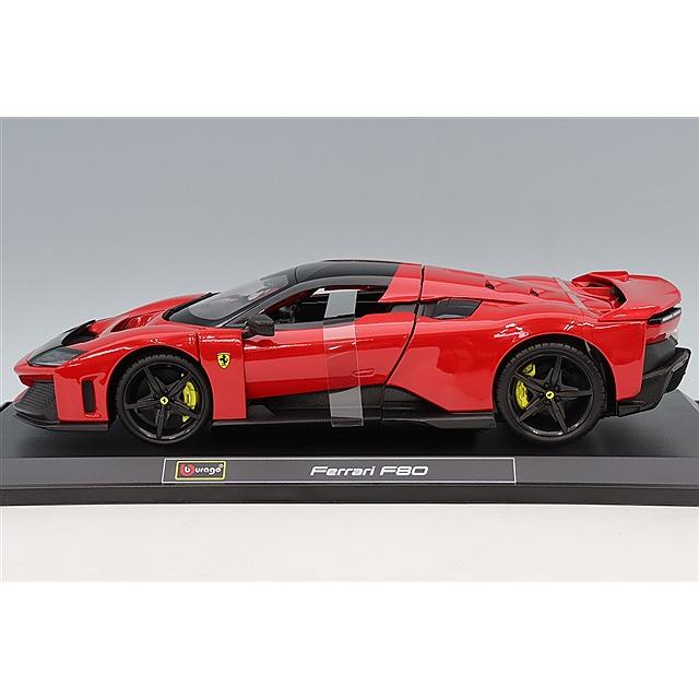 ブラゴ 1/18 フェラーリ F80 レッド ウィンドウボックス : キッド