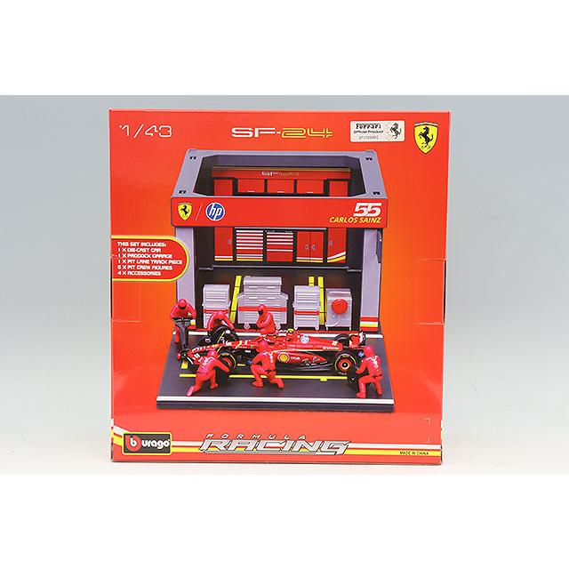 ブラゴ 1/43 フェラーリ PIT PASSセット 2024 F1 SF-24 #55 C.サインツ