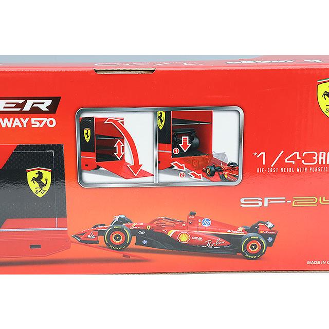 ブラゴ 1/43 イベコ S-Way 570 キャブ & トレーラー フェラーリ SF-24