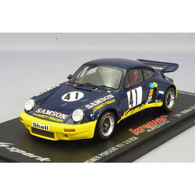 ミニカー/完成品 クレーマーレーシングxKANEKO OFFICE特注 スパーク 1/43 クレーマー ポルシェ 911 RSR Gr.4 1974 スパ1000Km #41