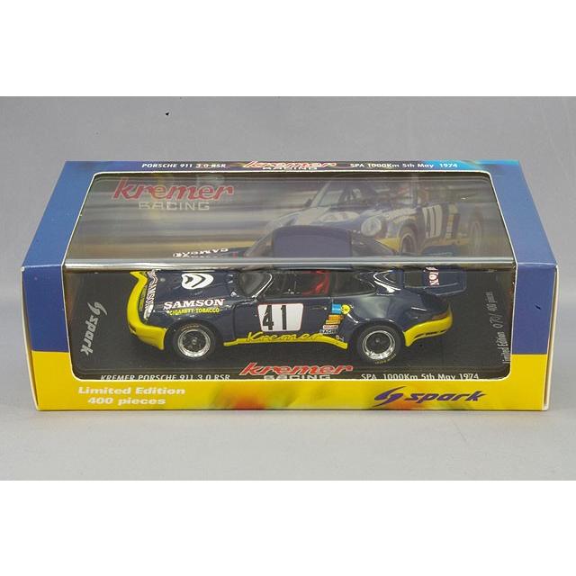 ミニカー/完成品 クレーマーレーシングxKANEKO OFFICE特注 スパーク 1/43 クレーマー ポルシェ 911 RSR Gr.4 1974 スパ1000Km #41の画像