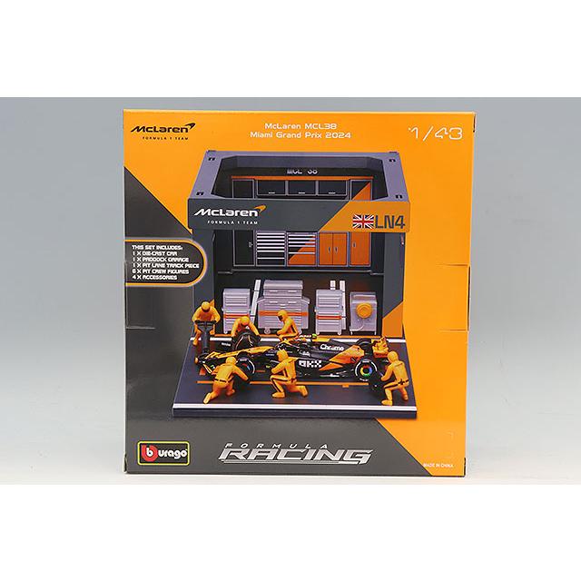 ブラゴ 1/43 マクラーレン F1 チーム PIT PASS セット 2024 MCL38 #4 L