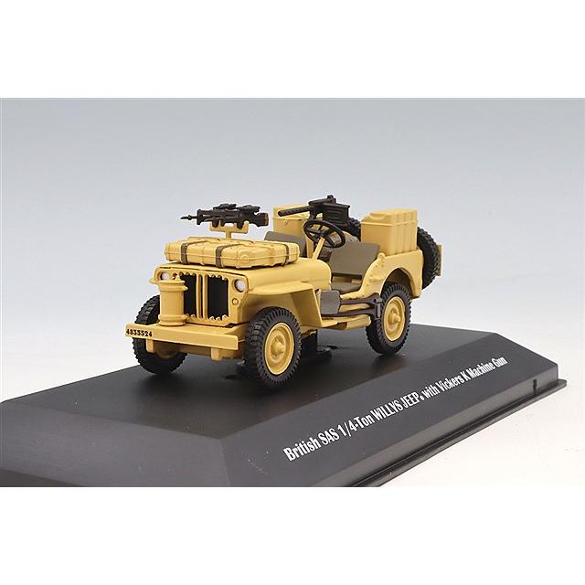 Militaria 1/43 ウィリス ジープ 1/4t ヴィッカースK機関銃 イギリス軍