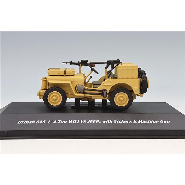 Militaria 1/43 ウィリス ジープ 1/4t ヴィッカースK機関銃 イギリス軍