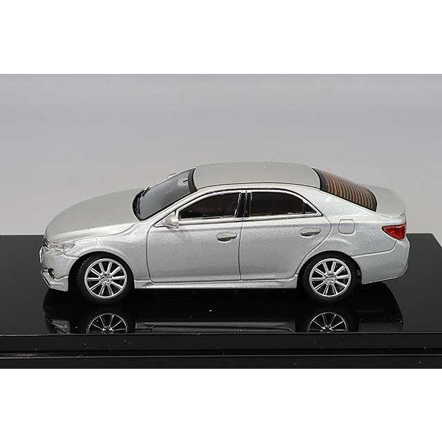 ミニカー/完成品 GCD 1/64 トヨタ MARK X 左ハンドル シルバー